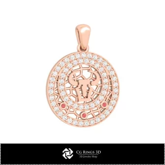 3D Taurus Zodiac Children Pendant Home, Bijoux 3D CAO, Pendentifs 3D CAO, Pendentifs du Zodiaque 3D, Pendentifs Enfants 3D