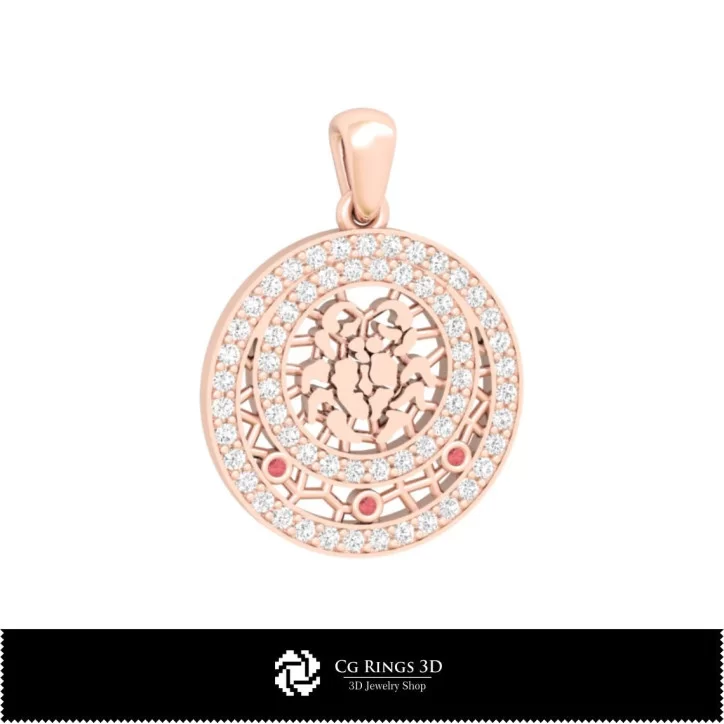 3D Cancer Zodiac Children Pendant