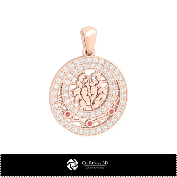 Pendentif enfant Signe du Cancer 3D