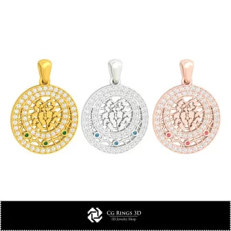 3D Cancer Zodiac Children Pendant Home, Bijoux 3D CAO, Pendentifs 3D CAO, Pendentifs du Zodiaque 3D, Pendentifs Enfants 3D