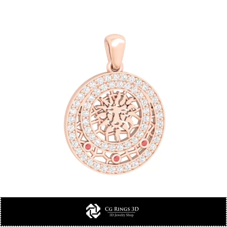 3D Leo Zodiac Children Pendant