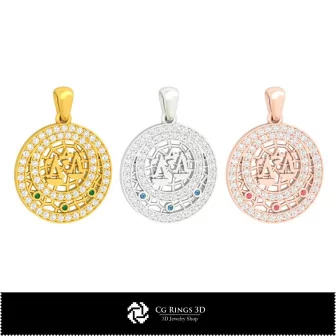 Pendentif Enfant Signe du Zodiaque Balance 3D pour la Maison, Bijoux 3D DAO, Pendentifs 3D DAO, Pendentifs du Zodiaque 3D,