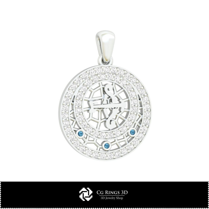 3D Sagittarius Zodiac Children Pendant