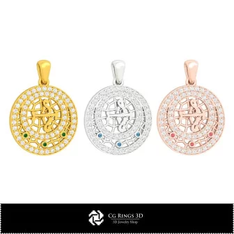 3D Sagittarius Zodiac Children Pendant Home, Jewelry 3D CAD, Pendants 3D CAD , 3D Zodiac Pendants, 3D Children Pendants