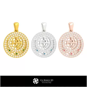 3D Schütze Sternzeichen Kinderanhänger Zuhause, Schmuck 3D CAD, Anhänger 3D CAD, 3D Sternzeichen-Anhänger, 3D Kinderanhänger