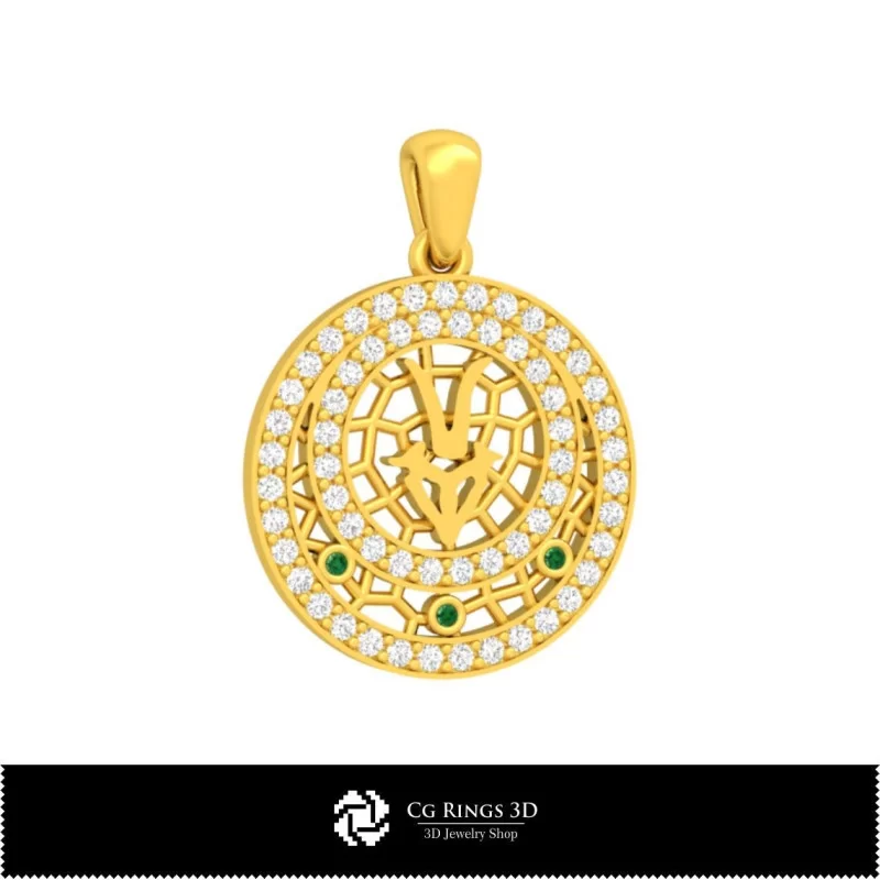 Pendentif pour enfants Capricorne 3D