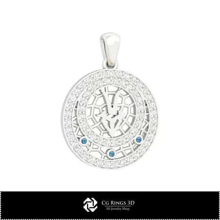 Pendentif pour enfants Capricorne 3D