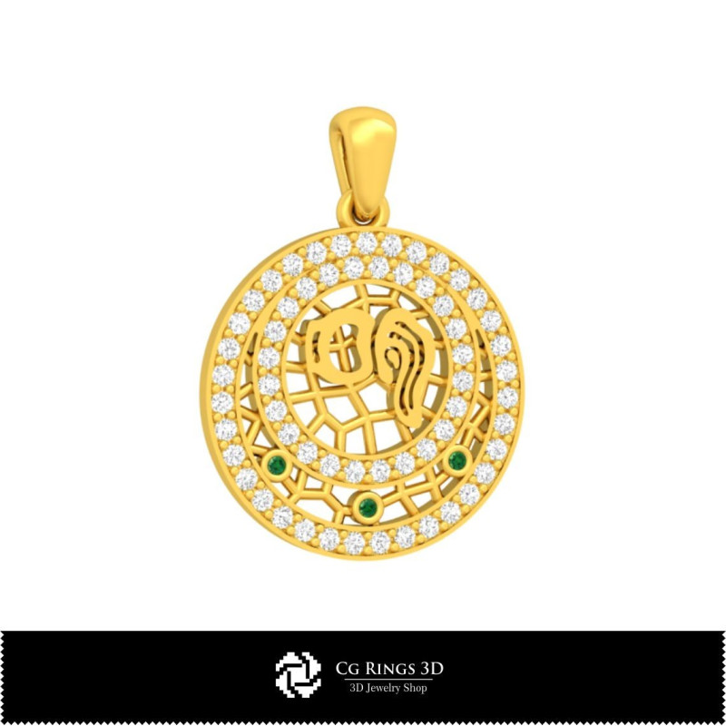 3D Aquarius Zodiac Children Pendant Home,  Jewelry 3D CAD, Pendants 3D CAD , 3D Zodiac Pendants, 3D Children Pendants