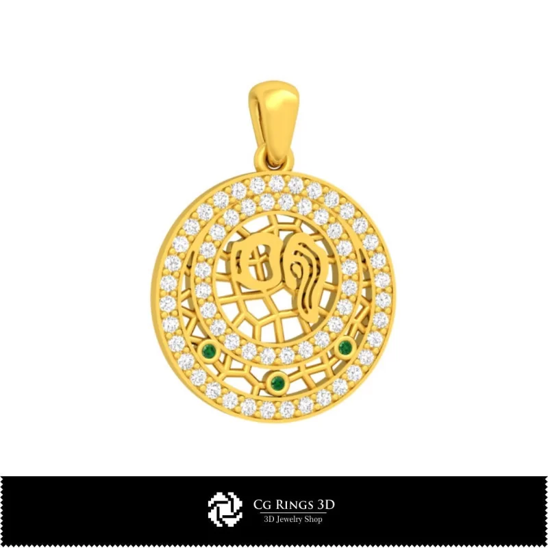 3D Aquarius Zodiac Children Pendant Home, Jewelry 3D CAD, Pendants 3D CAD , 3D Zodiac Pendants, 3D Children Pendants