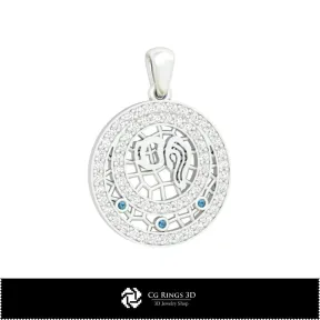 Pendentif Enfant Signe du Zodiaque Verseau 3D