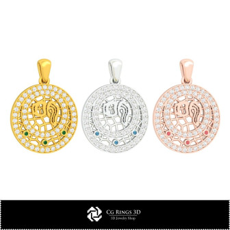 3D Aquarius Zodiac Children Pendant Home,  Jewelry 3D CAD, Pendants 3D CAD , 3D Zodiac Pendants, 3D Children Pendants