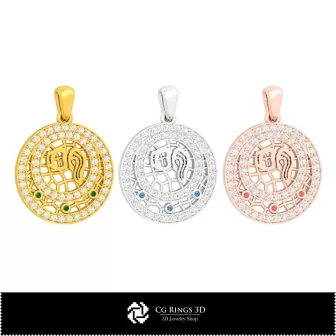 Pendentif enfant 3D Signe du zodiaque Verseau pour la maison, Bijoux 3D CAO, Pendentifs 3D CAO, Pendentifs du zodiaque 3D,