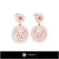 Boucles d'oreilles enfants 3D Taureau Zodiaque