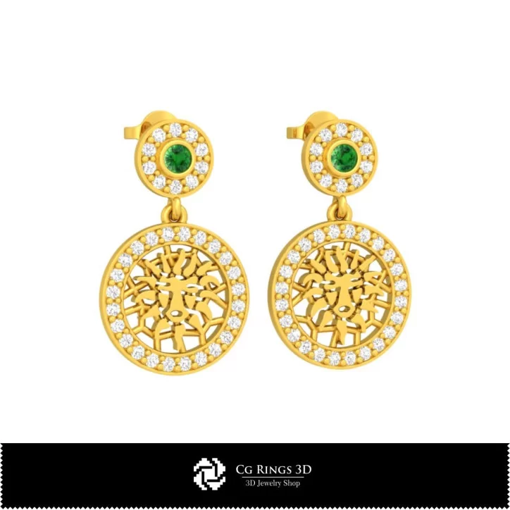 3D Leo Zodiac Children Earrings