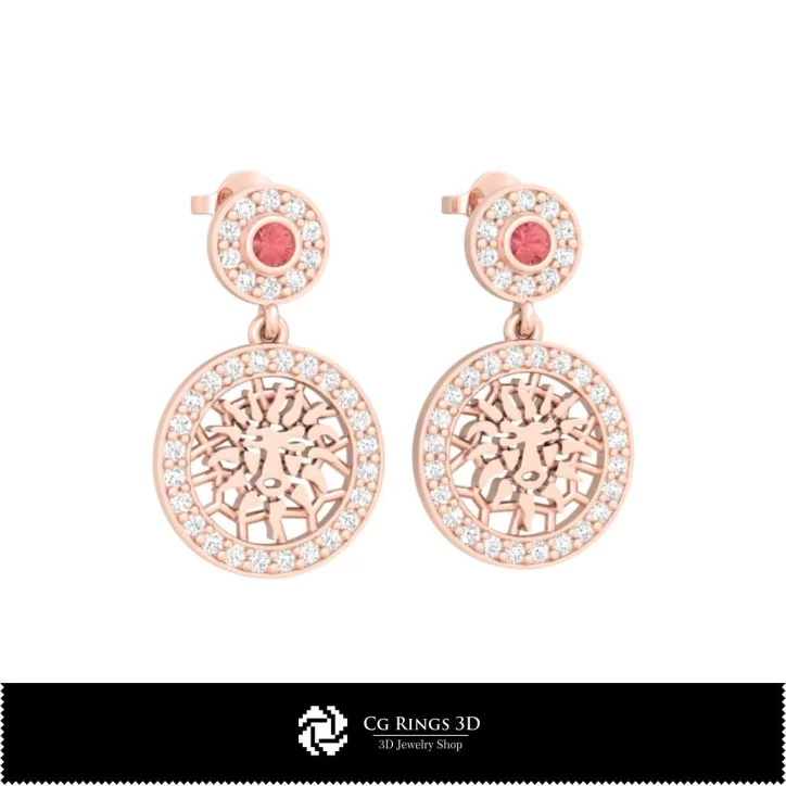 3D Leo Zodiac Children Earrings