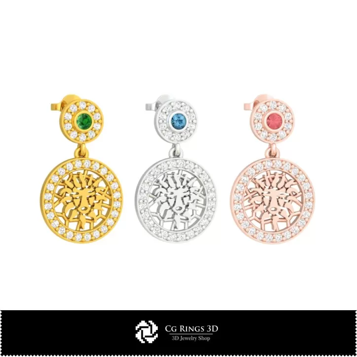 Orecchini per bambini Leone Zodiaco 3D Orecchini per bambini Leone Zodiaco 3D
