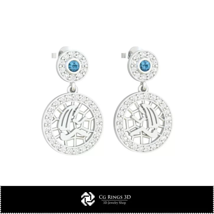 3D Virgo Zodiac Children Earrings