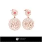 Pendientes infantiles Libra del zodiaco 3D