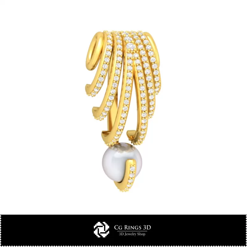 3D Pendant With Pearl