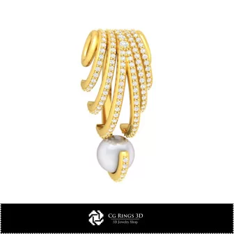 3D-Anhänger mit Perle Zuhause, Schmuck 3D-CAD, Anhänger 3D-CAD, 3D-Perlenanhänger