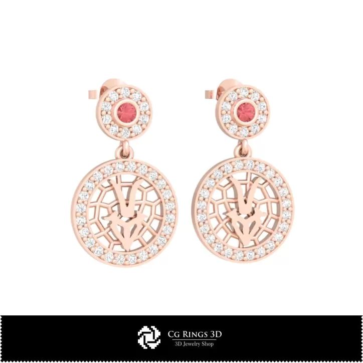 Boucles d'oreilles enfants Capricorne zodiaque 3D