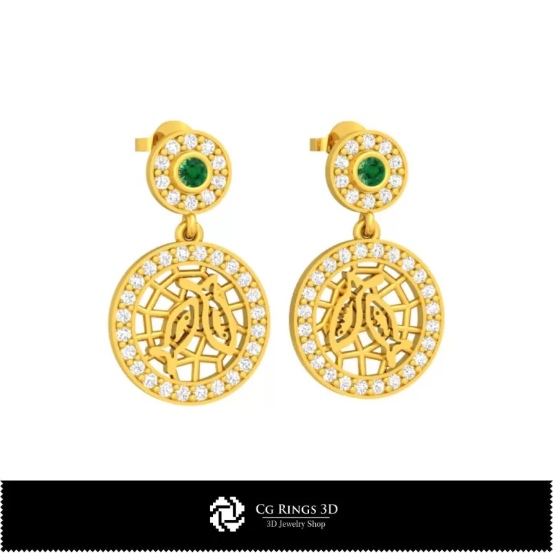 Orecchini per bambini 3D Zodiaco Pesci Orecchini per bambini 3D Zodiaco Pesci