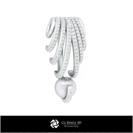 Colgante 3D con Perla