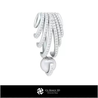 3D-Anhänger mit Perle Zuhause, Schmuck 3D-CAD, Anhänger 3D-CAD, 3D-Perlenanhänger