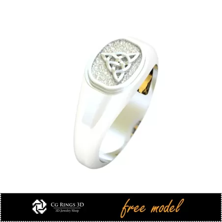 Anillo celta único 3D - Modelo 3D gratuito