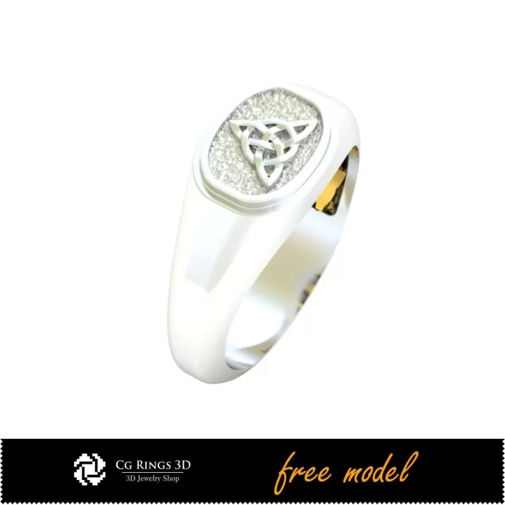 Bague celtique 3D unique - Modèle 3D gratuit
