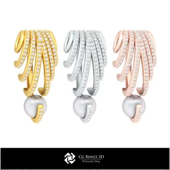 Pendentif 3D avec perle Maison, Bijoux CAO 3D, Pendentifs CAO 3D, Pendentifs perle 3D