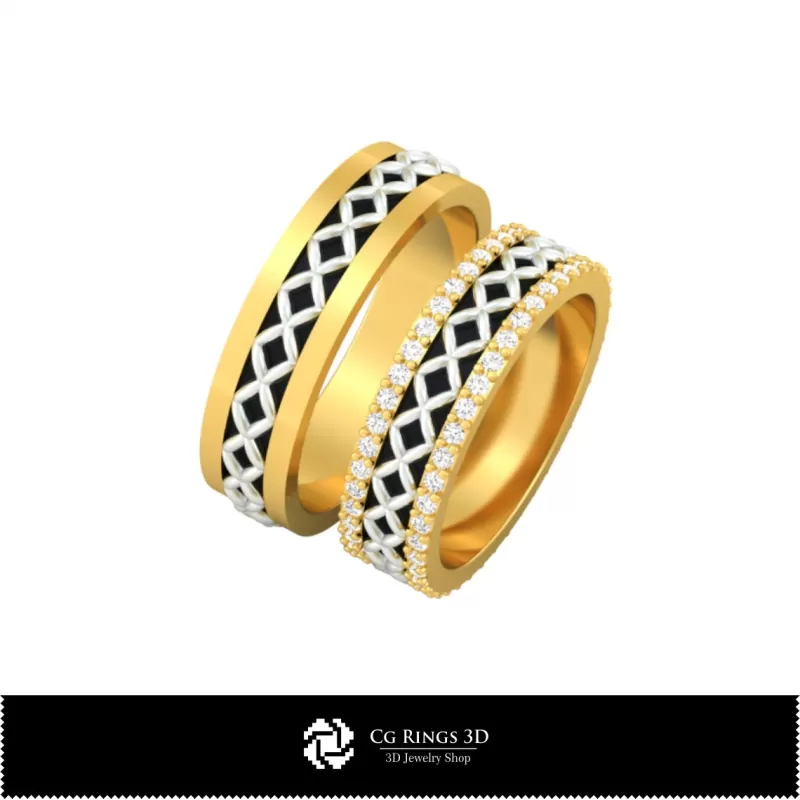 Bague de mariage - Bijoux 3D CAO