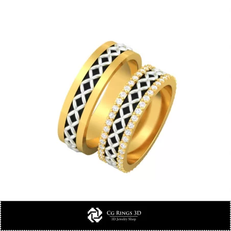 3D Wedding Ring Home, Bijoux 3D CAO, Anneaux 3D CAO, Bandes de Mariage 3D