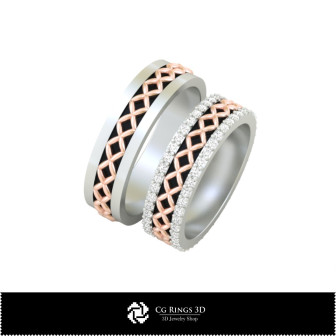 3D Wedding Ring Home, Bijoux 3D CAO, Anneaux 3D CAO, Bandes de Mariage 3D