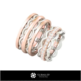 3D Wedding Ring Home, Bijoux 3D CAO, Anneaux 3D CAO, Bandes de Mariage 3D