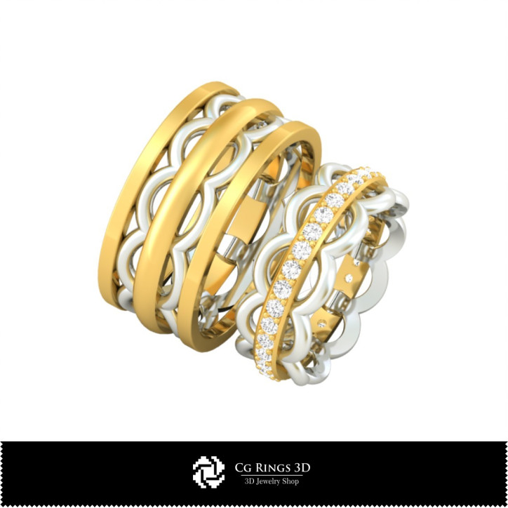 Wedding Rings - Jewelry 3D CAD