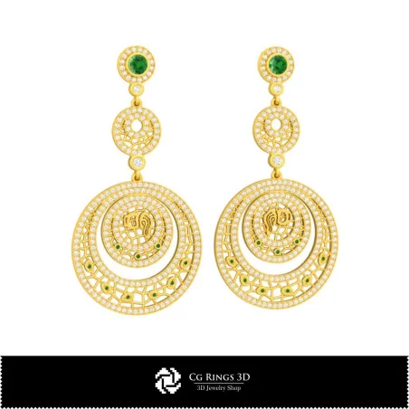 Collection 3D de boucles d'oreilles du zodiaque