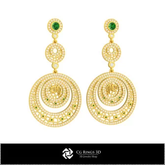 Collection 3D de boucles d'oreilles zodiacales Maison, Bijoux CAO 3D, Collections de bijoux CAO 3D