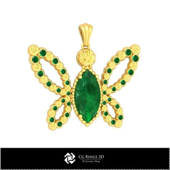 Pendentif papillon 3D pour la maison, bijouterie CAO 3D, pendentifs CAO 3D, pendentifs diamant 3D