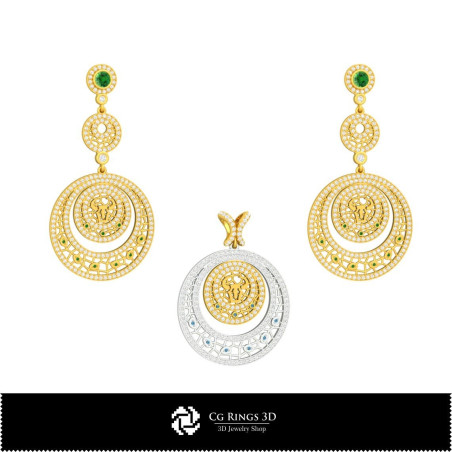 3D Jewelry Set With Taurus Zodiac