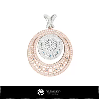 3D Jewelry Set With Leo Zodiac Home, Jewelry 3D CAD, Jewelry Sets 3D CAD 