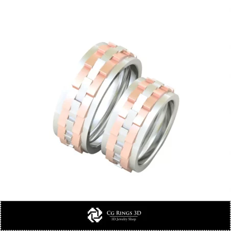 3D Wedding Ring Home, Jewelry 3D CAD, Rings 3D CAD , Wedding Bands 3D