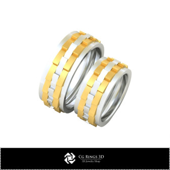 3D Wedding Ring Home,  Jewelry 3D CAD, Rings 3D CAD , Wedding Bands 3D