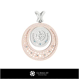 Ensemble de bijoux 3D avec signe du zodiaque Sagittaire, bijou 3D CAO, ensembles de bijoux 3D CAO