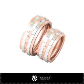 3D Wedding Ring Home,  Jewelry 3D CAD, Rings 3D CAD , Wedding Bands 3D