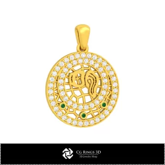 3D Collection of Zodiac Children Pendants Home, Jewelry 3D CAD, Jewelry Collections 3D CAD 