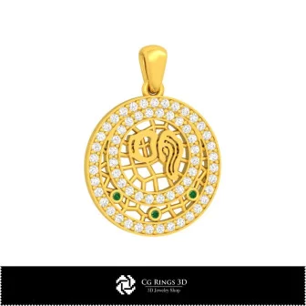 3D Collection of Zodiac Children Pendants Home, Jewelry 3D CAD, Jewelry Collections 3D CAD 