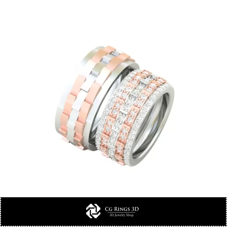 Bagues de mariage - Joaillerie 3D CAD Bagues de mariage - Joaillerie 3D CAD