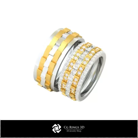 Bagues de mariage - Joaillerie 3D CAD