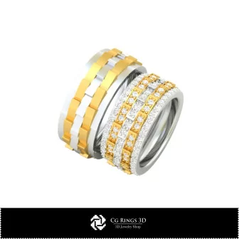 3D Ehering Haus, Schmuck 3D CAD, Ringe 3D CAD, Eheringe 3D